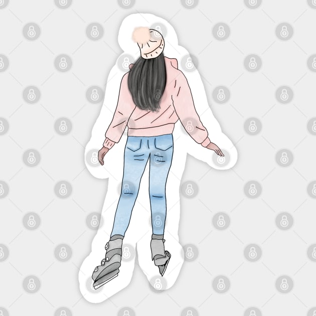 Winter girl Sticker by piscoletters